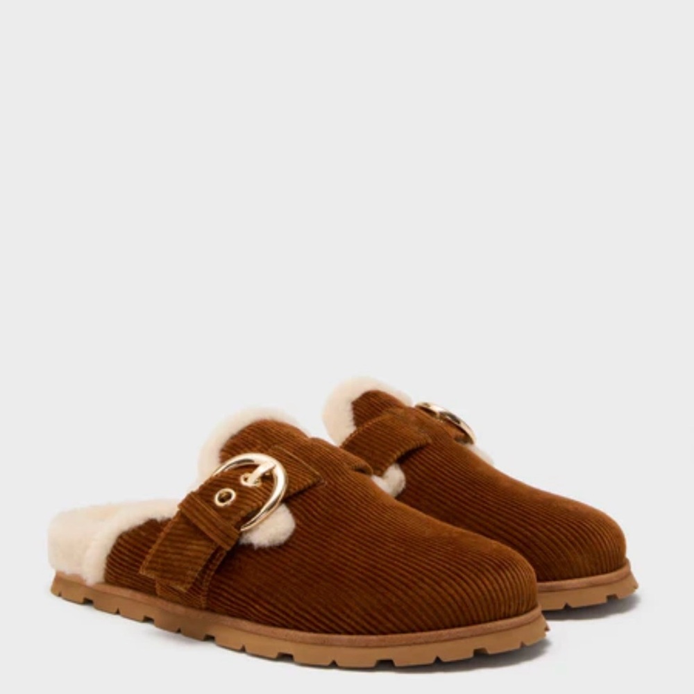 Stuart Weitzman *NEW IN BOX* Christie Shearling Mules